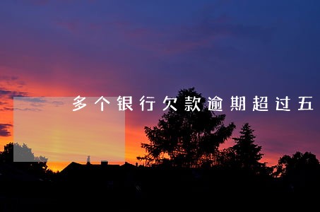 多个银行欠款逾期超过五万 多个银行欠款逾期超过五万