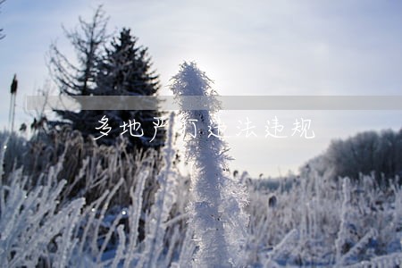 多地严打违法违规 多地严打违法违规