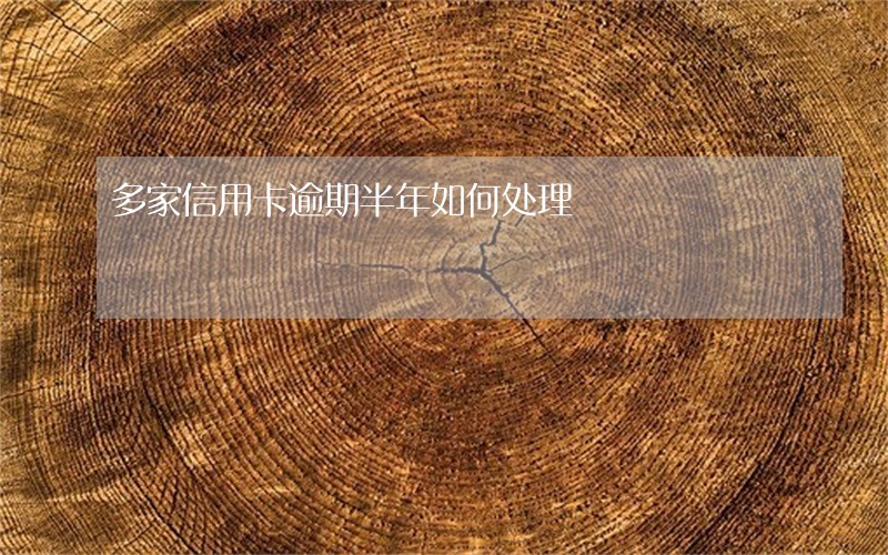 多家信用卡逾期半年如何处理 多家信用卡逾期半年如何处理