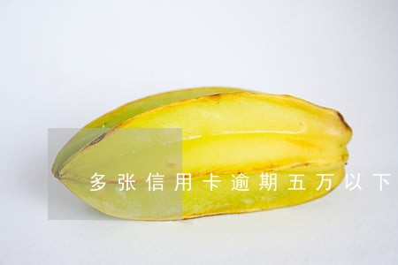 多张信用卡逾期五万以下 多张信用卡逾期五万以下