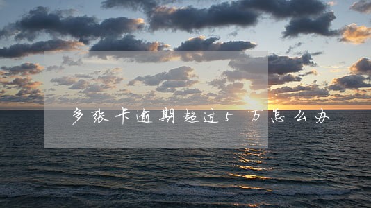 多张卡逾期超过5万怎么办