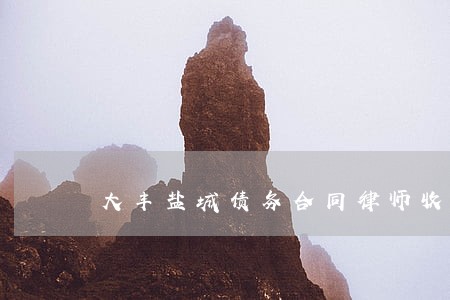 大丰盐城债务合同律师收费标准 大丰盐城债务合同律师收费标准