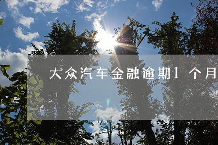 大众汽车金融逾期1个月 大众汽车金融逾期1个月