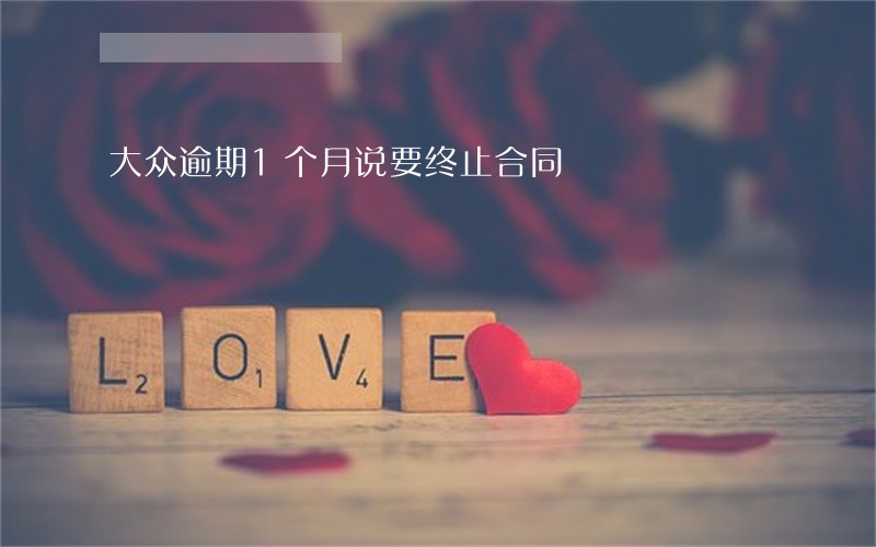 大众逾期1个月说要终止合同 大众逾期1个月说要终止合同