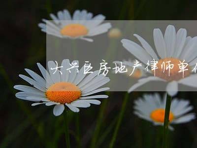 大兴区房地产律师单价 大兴区房地产律师单价