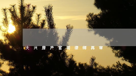 大兴房产官司律师再审 大兴房产官司律师再审