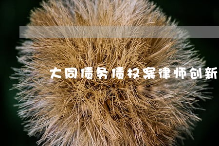 大同债务债权案律师创新服务 大同债务债权案律师创新服务
