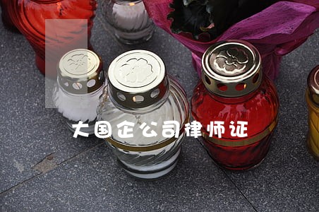 大国企公司律师证 大国企公司律师证