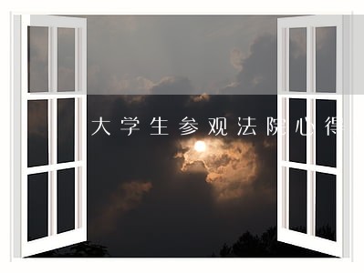 大学生参观法院心得体会