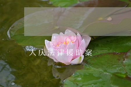 大庆法律援助案 大庆法律援助案