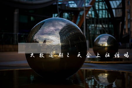 大数逾期2天会上征信吗