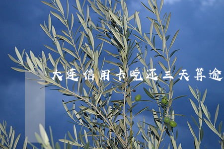 大连信用卡晚还三天算逾期吗