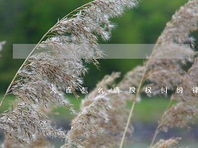 大连怎么请股权纠纷律师 大连怎么请股权纠纷律师