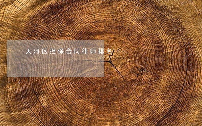 天河区担保合同律师排名 天河区担保合同律师排名