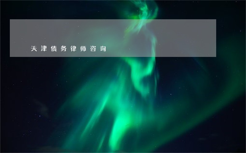 天津债务律师咨询 天津债务律师咨询