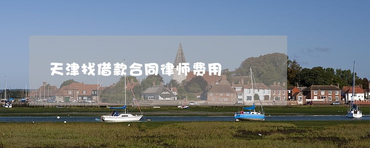 天津找借款合同律师费用 天津找借款合同律师费用