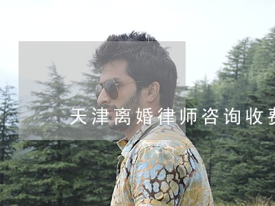 天津离婚律师咨询收费 天津离婚律师咨询收费