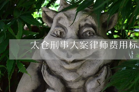 太仓刑事大案律师费用标准 太仓刑事大案律师费用标准