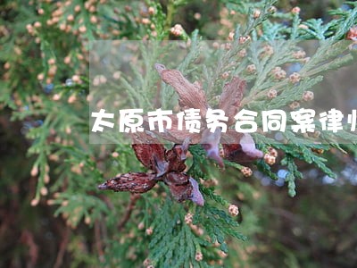 太原市债务合同案律师服务 太原市债务合同案律师服务