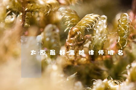 太原最好离婚律师排名 太原最好离婚律师排名