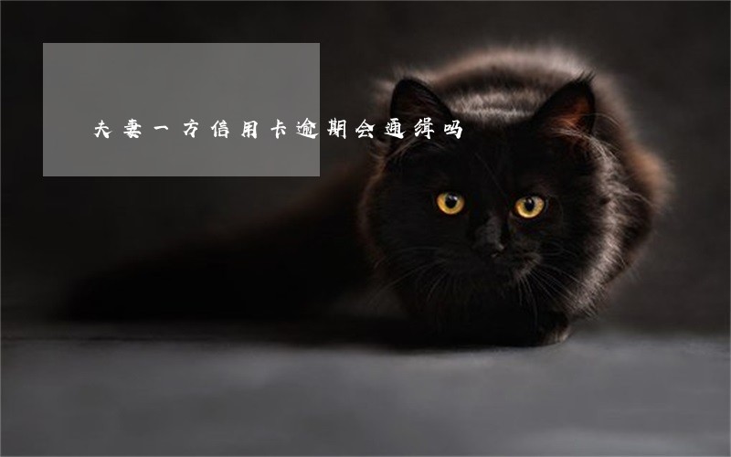 夫妻一方信用卡逾期会通缉吗 夫妻一方信用卡逾期会通缉吗
