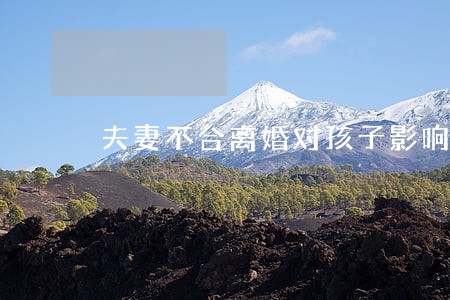 夫妻不合离婚对孩子影响大吗 夫妻不合离婚对孩子影响大吗