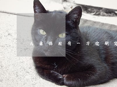 夫妻信用有一方逾期贷款 夫妻信用有一方逾期贷款