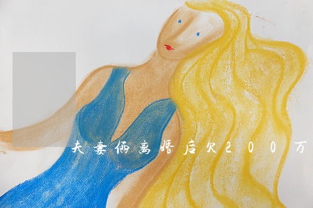 夫妻俩离婚后欠200万元 夫妻俩离婚后欠200万元