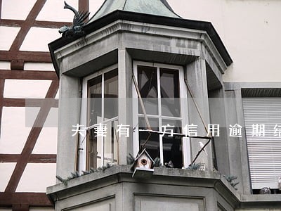 夫妻有一方信用逾期结清证明 夫妻有一方信用逾期结清证明