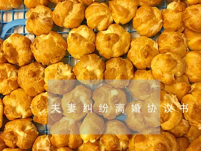 夫妻纠纷离婚协议书 夫妻纠纷离婚协议书