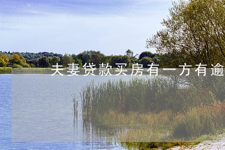 夫妻贷款买房有一方有逾期 夫妻贷款买房有一方有逾期