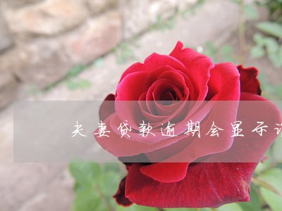 夫妻贷款逾期会显示谁 夫妻贷款逾期会显示谁