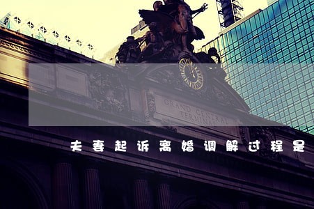 夫妻起诉离婚调解过程是什么 夫妻起诉离婚调解过程是什么