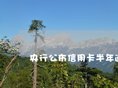 央行公布信用卡半年逾期 央行公布信用卡半年逾期