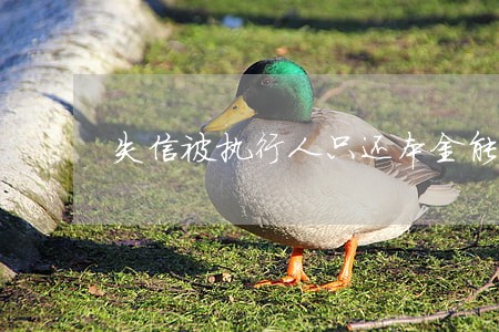 失信被执行人只还本金能行不 失信被执行人只还本金能行不