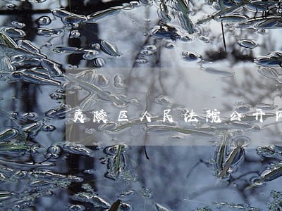 夷陵区人民法院公开网