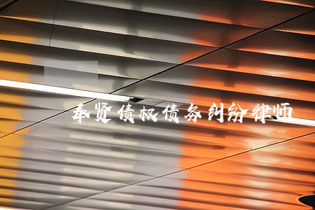 奉贤债权债务纠纷律师 奉贤债权债务纠纷律师