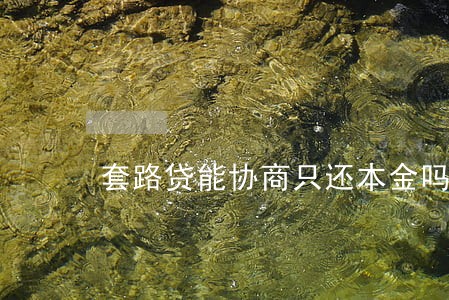 套路贷能协商只还本金吗 套路贷能协商只还本金吗