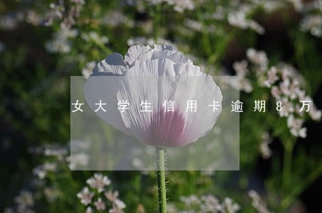 女大学生信用卡逾期8万 女大学生信用卡逾期8万