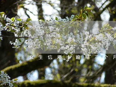 女生信用卡逾期三个月 女生信用卡逾期三个月