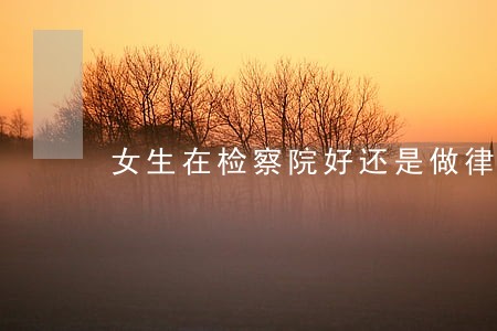 女生在检察院好还是做律师好