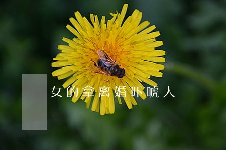 女的拿离婚吓唬人 女的拿离婚吓唬人