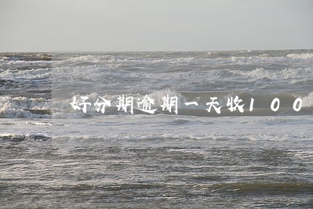 好分期逾期一天收100元的费用