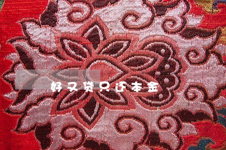 好又贷只还本金 好又贷只还本金