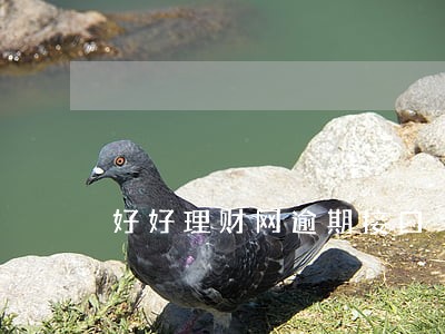 好好理财网逾期接口 好好理财网逾期接口