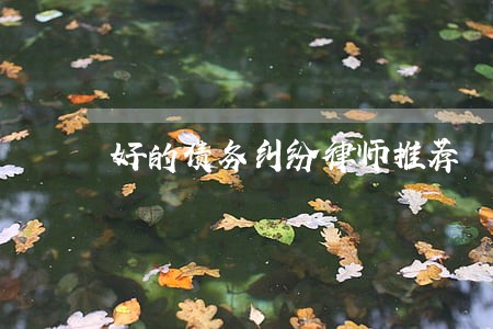 好的债务纠纷律师推荐 好的债务纠纷律师推荐