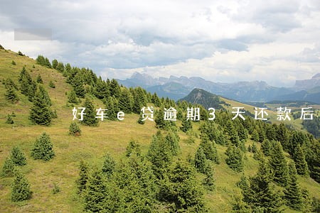 好车e贷逾期3天还款后果 好车e贷逾期3天还款后果