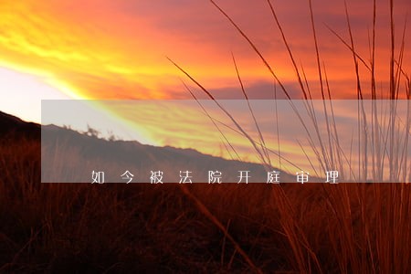 如今被法院开庭审理 如今被法院开庭审理