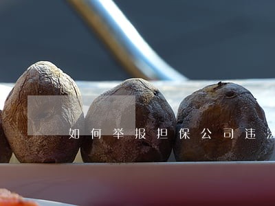 如何举报担保公司违法经营 如何举报担保公司违法经营