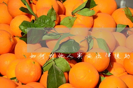 如何对他人实施法律援助 如何对他人实施法律援助